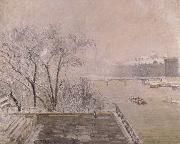 Camille Pissarro The Louvre under snow oil painting picture wholesale